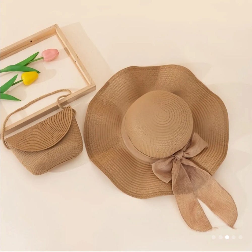 Beach hat and small bag set - Picture 3 of 6